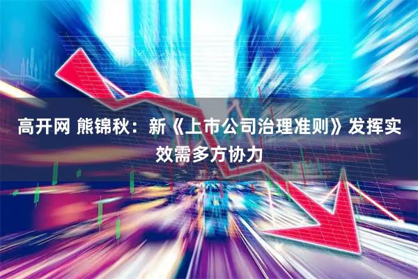 高开网 熊锦秋：新《上市公司治理准则》发挥实效需多方协力